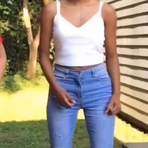 White Crop top